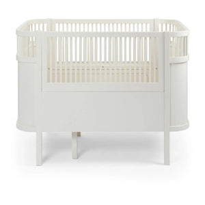 Sebra - Cuna convertible de abedul de Sebra 70x110 cm | Blanco