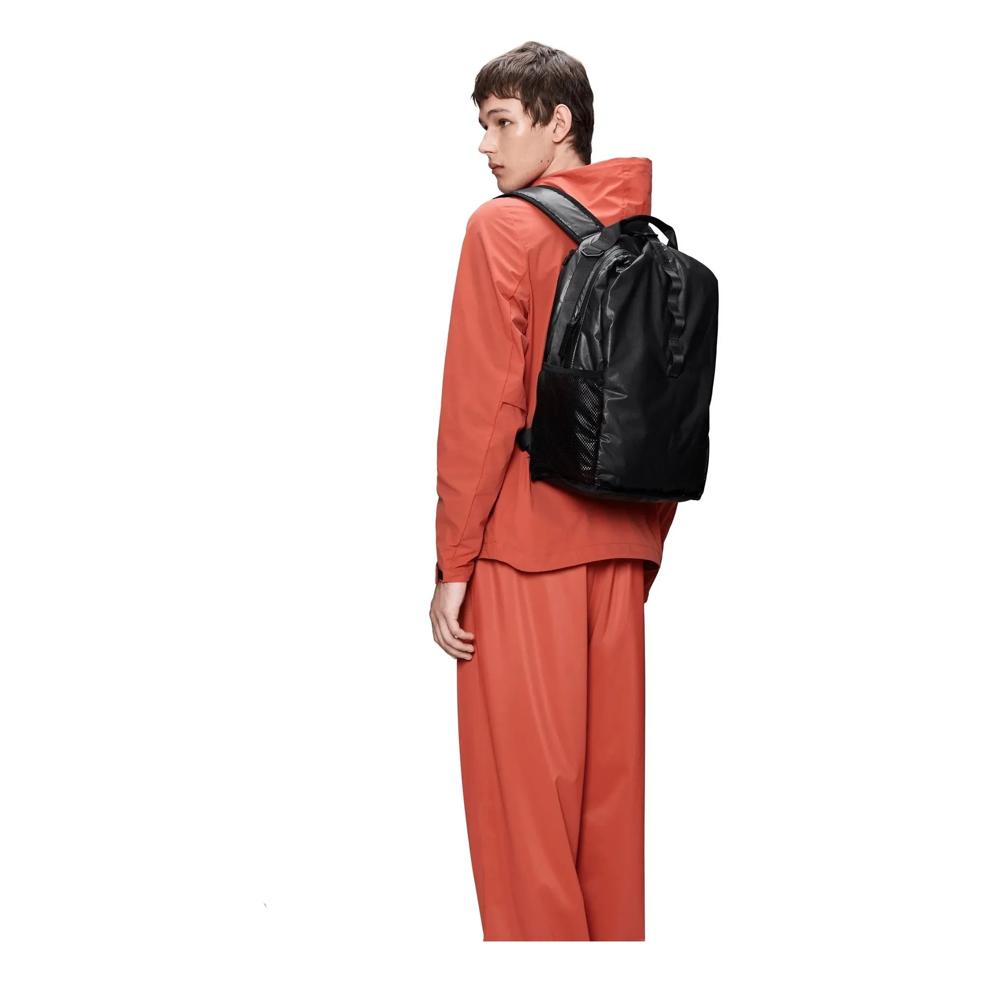 Rains - Mochila Sibu con clip frontal | Negro