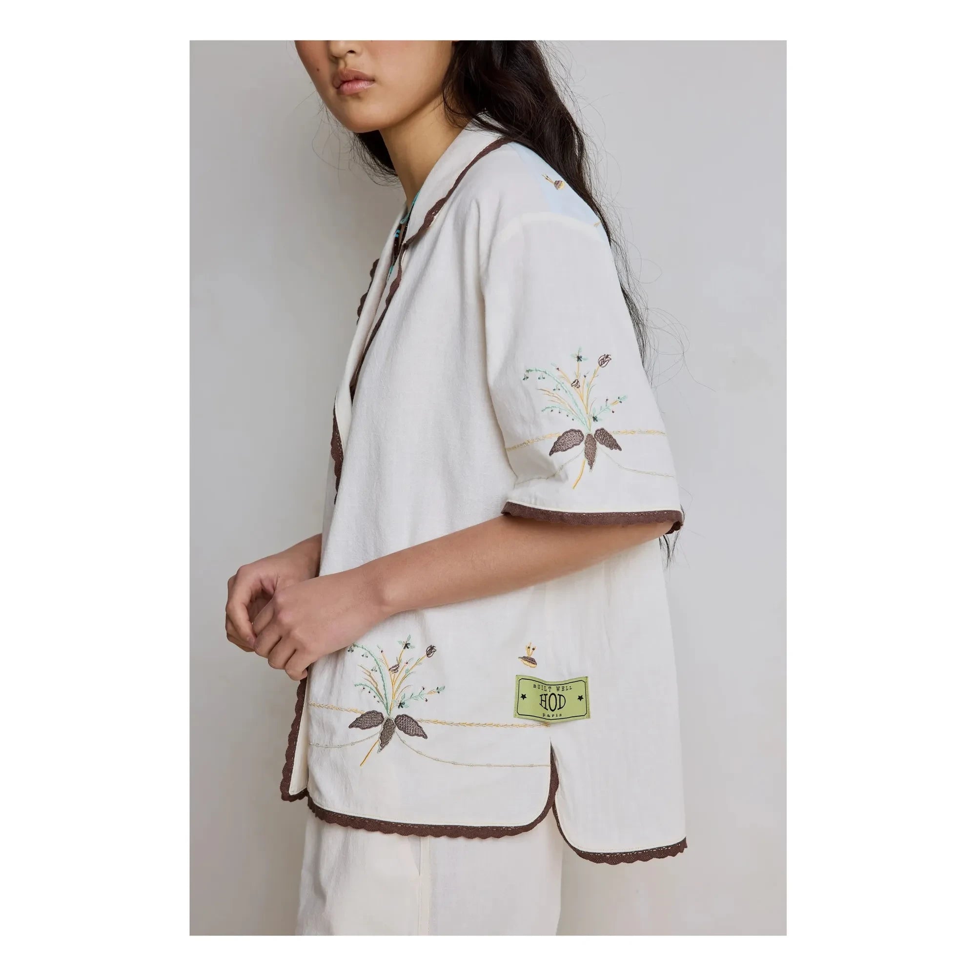 Hod - Camisa capri de algodón | Crema