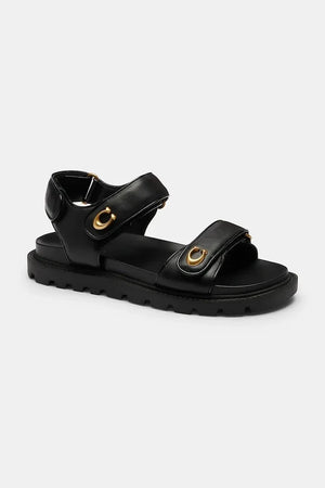 Coach Sandalias de cuero para mujer Brynn Leather Sandal