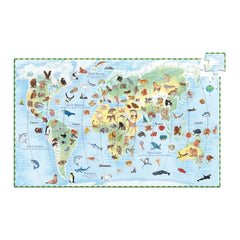 Djeco - Los animales y el libro del Puzzle World