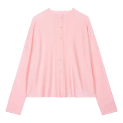 Bompard - Cárdigan minimalista oversize de algodón y cachemir | Rosa