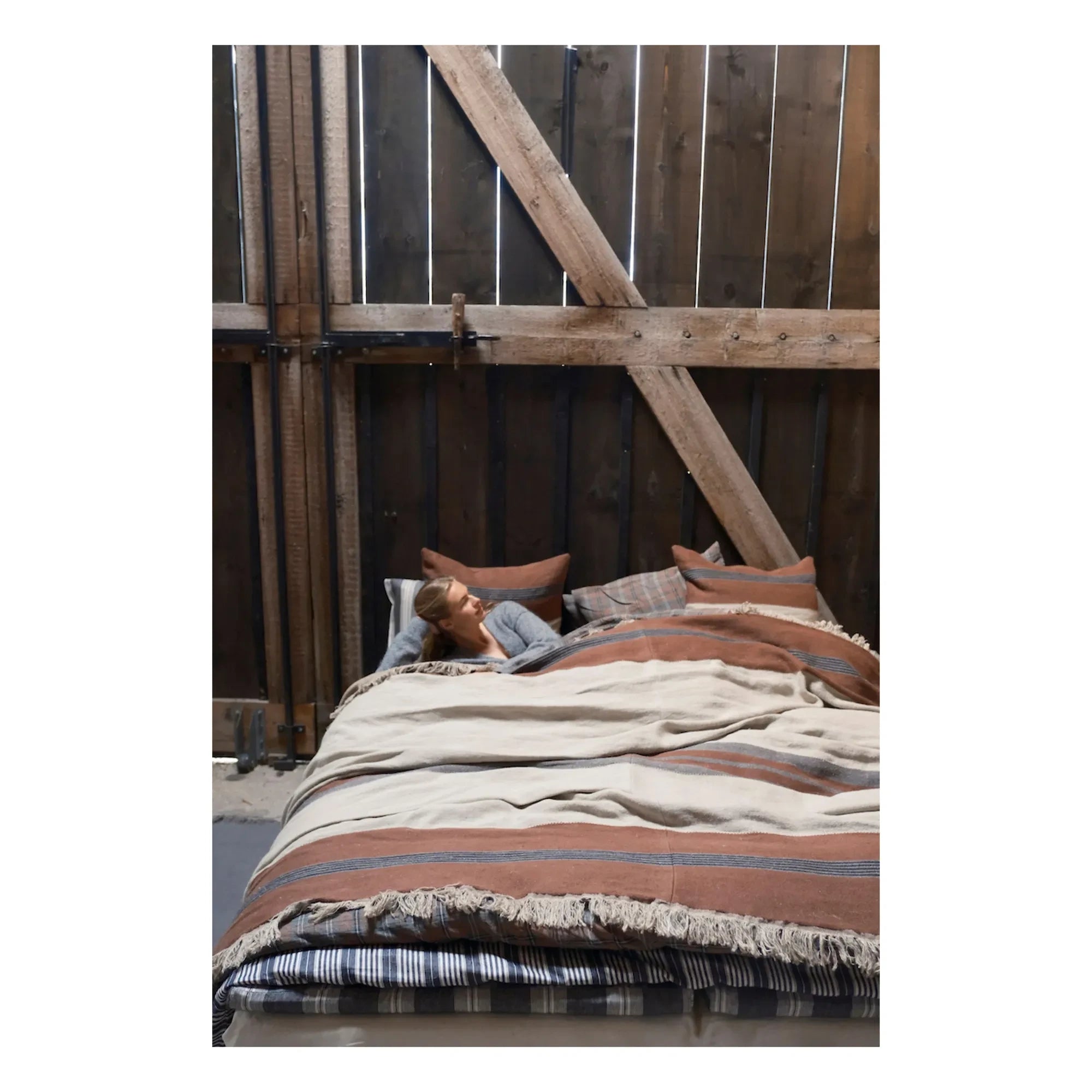 Libeco - Colcha de lino Sienna | Marrón