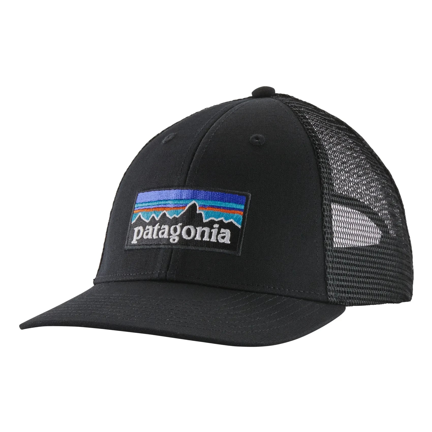 Patagonia - Gorra trucker con logo P-6 de algodón orgánico | Negra