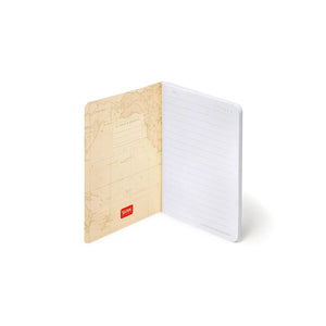 Legami - A6 Çizgili Defter - İllüstrasyonlu Sert Kapak - Seyahat Haritası