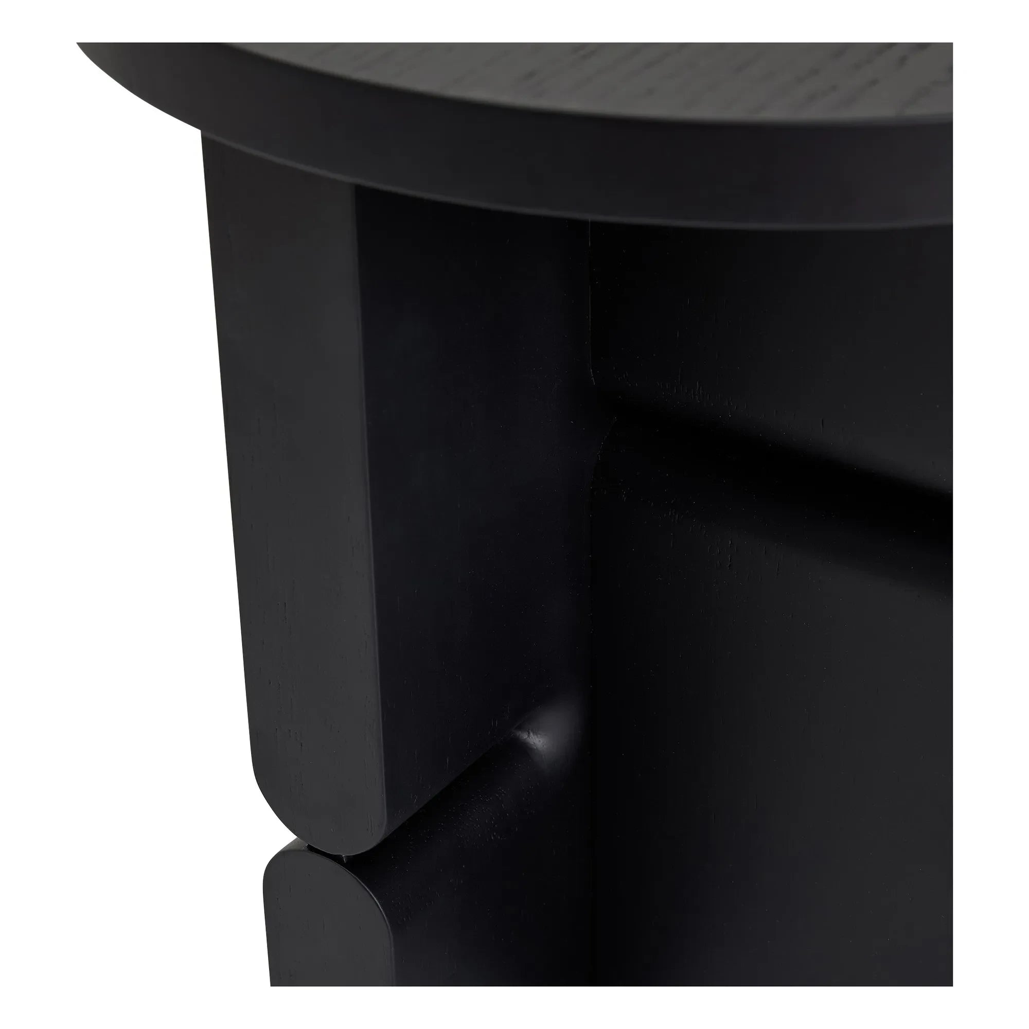 Nobodinoz - Mesita auxiliar Noon de madera lacada | Negro