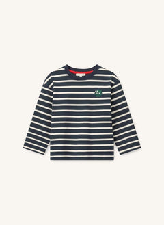 Liewood - Tyler Camiseta de Algodón Orgánico a Rayas | Azul Marino