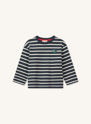 Liewood - Tyler Camiseta de Algodón Orgánico a Rayas | Azul Marino