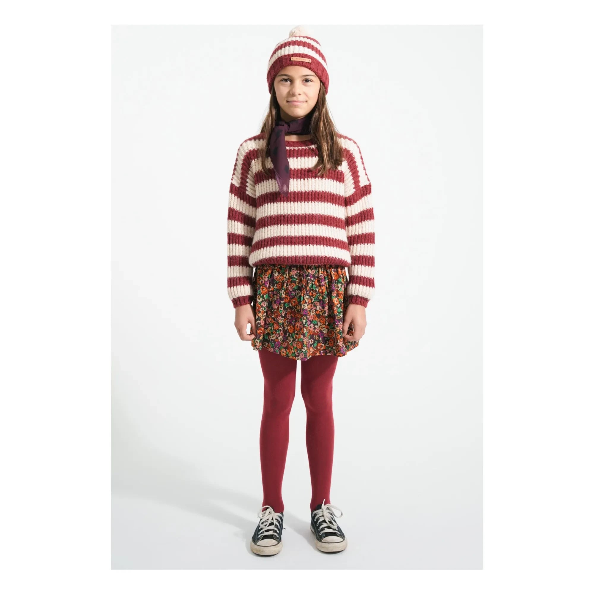 Piupiuchick - Jersey de lana a rayas | Burdeos