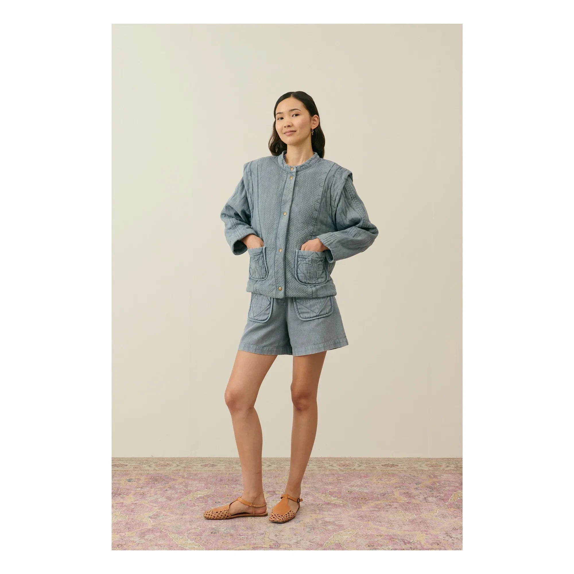 Louise Misha - Chaqueta de Algodón Orgánico Horicia - Colección Mujer | Gris