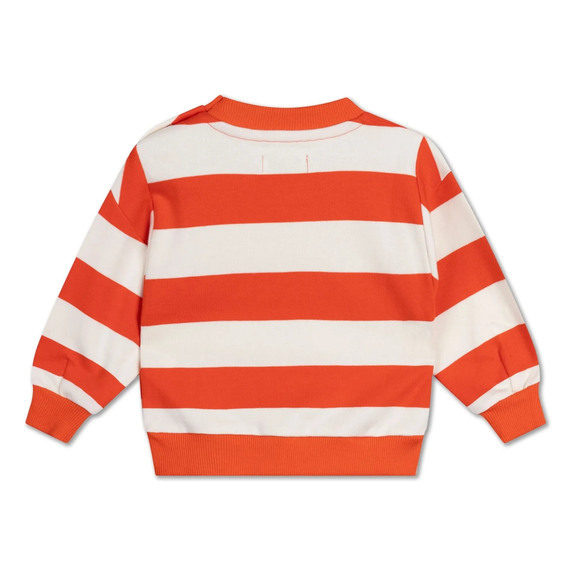 Sudadera de algodón orgánico a rayas Cozydrop de Repose AMS | Naranja