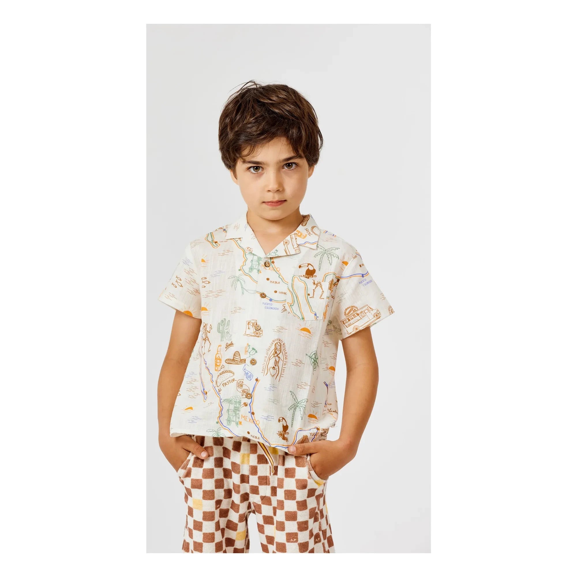 Arsène et Les Pipelettes - Camisa de algodón orgánico Pastor Voile | Crudo
