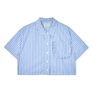 Mipounet - Camisa corta de rayas Sia | Azul claro