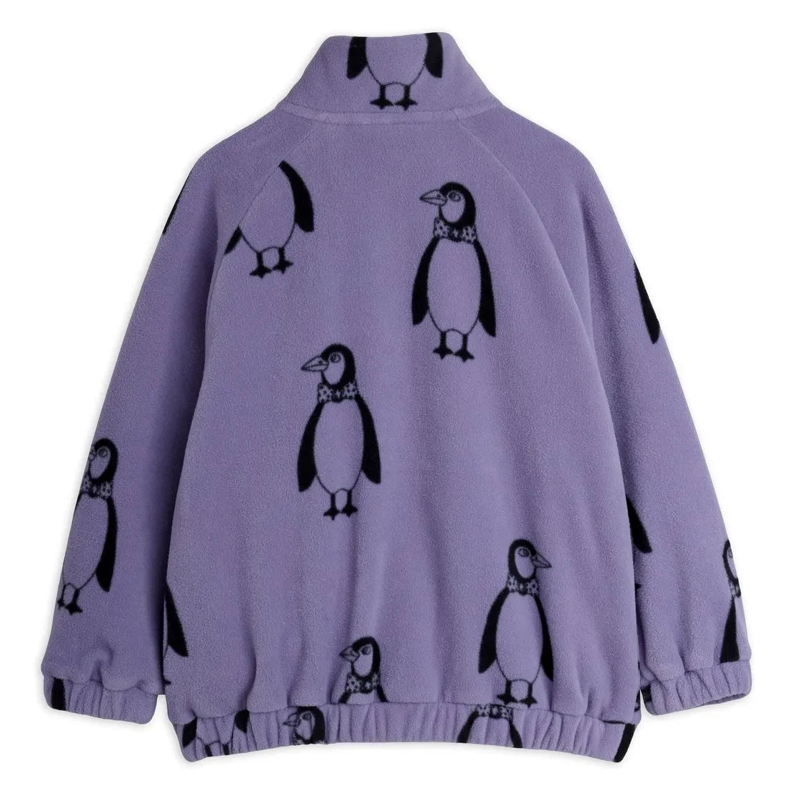 Mini Rodini - Penguins Fermuarlı Sweatshirt Geri Dönüştürülmüş Elyaf | Mor