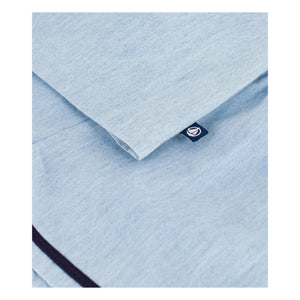 Petit Bateau - Conjunto de Blusa y Cuello Chambray | Azul Claro