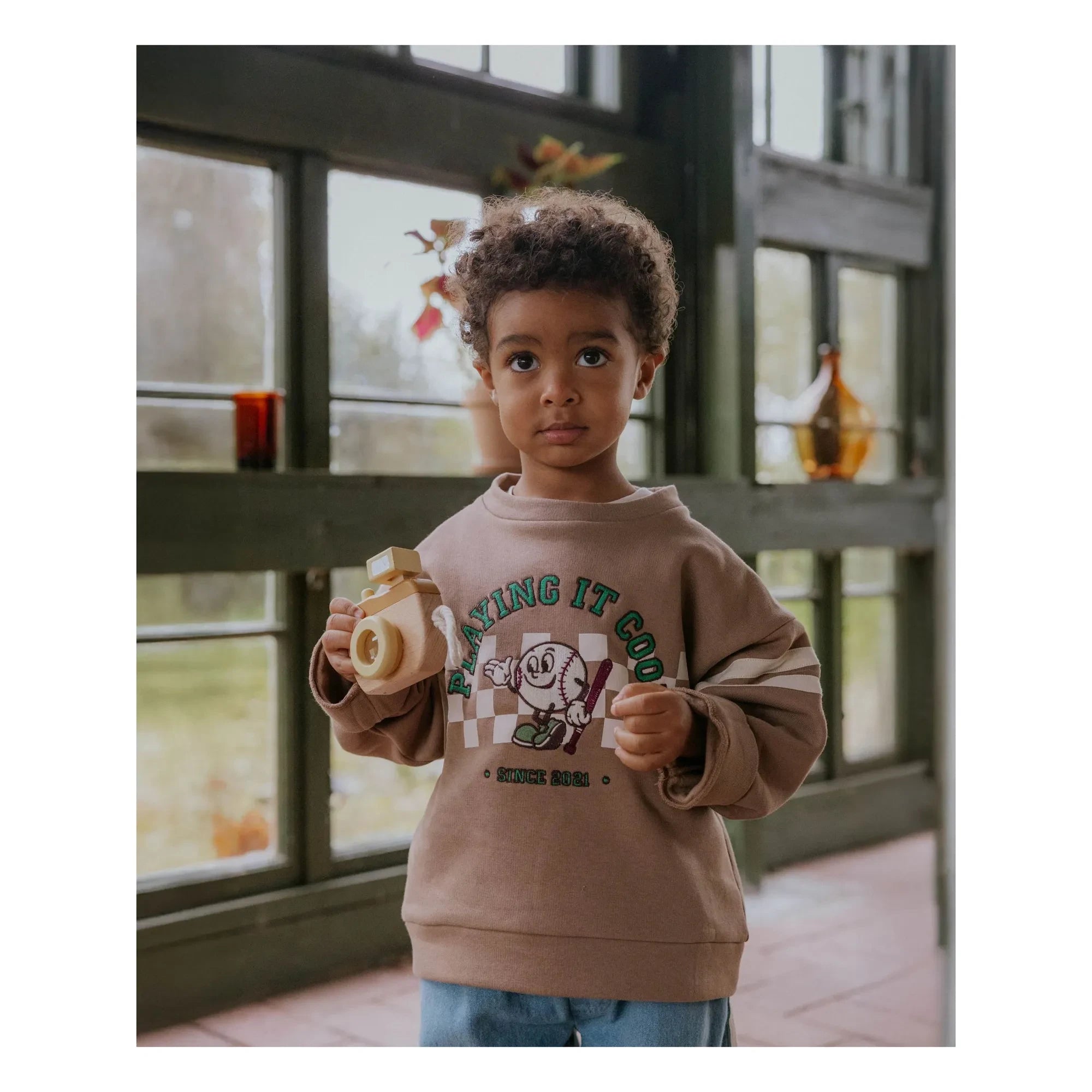 Fliink - Alvin organik pamuklu sweatshirt | Koyu kahverengi
