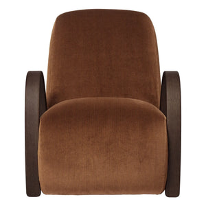 Ferm Living - Sillón de terciopelo Buur | Marrón