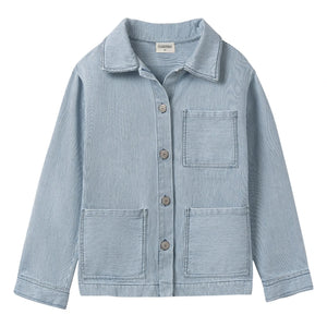 Cozmo - Sobrecamisa vaquera de rayas Ridge | Azul claro