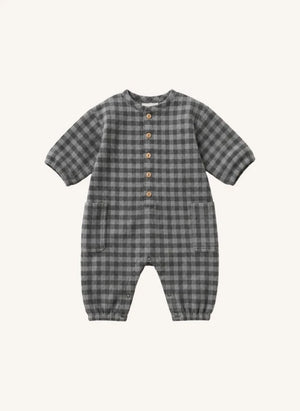 Studio Bohème - Big Papi Vichy Mono de Algodón Orgánico | Gris
