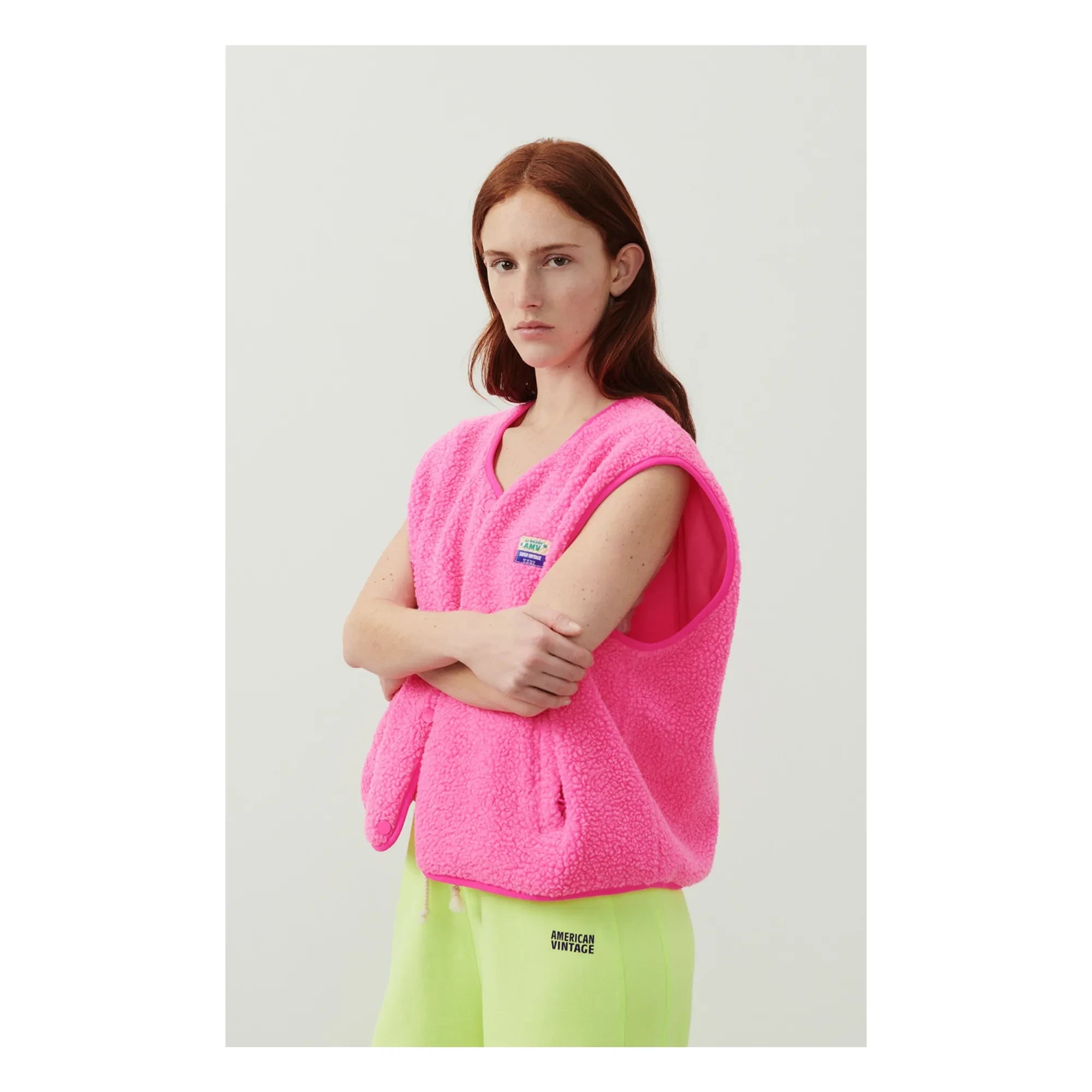 American Vintage - Chaleco sin mangas Hoktown | Rosa fluorescente