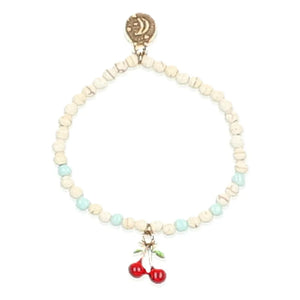Búho - Pulsera de cereza | Rojo cereza