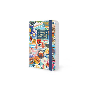 Legami - Diario Fotográfico Semanal de 16 Meses para 2026/2027 - Stickers de Viaje - Pequeño con Cuaderno