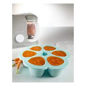 Béaba - Plato de silicona con compartimentos 6x150 ml | Turquesa