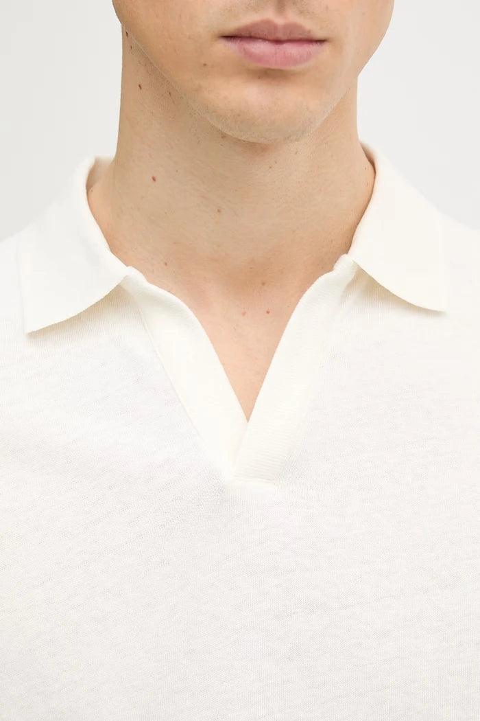 Polo de lino con cuello para hombre Marc O'Polo