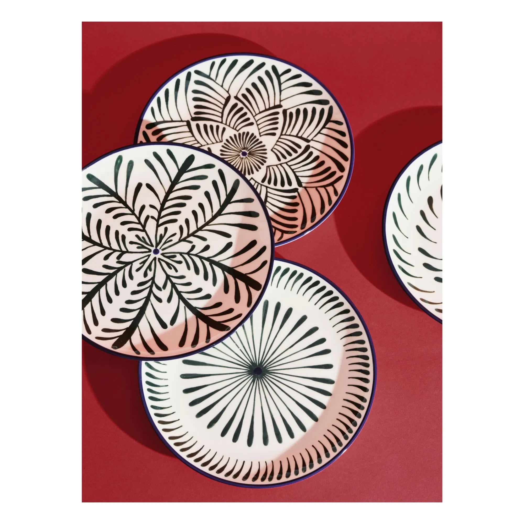 Serax - Baazar tatlı tabakları, Waww La Table - 4'lü Set | Yeşil