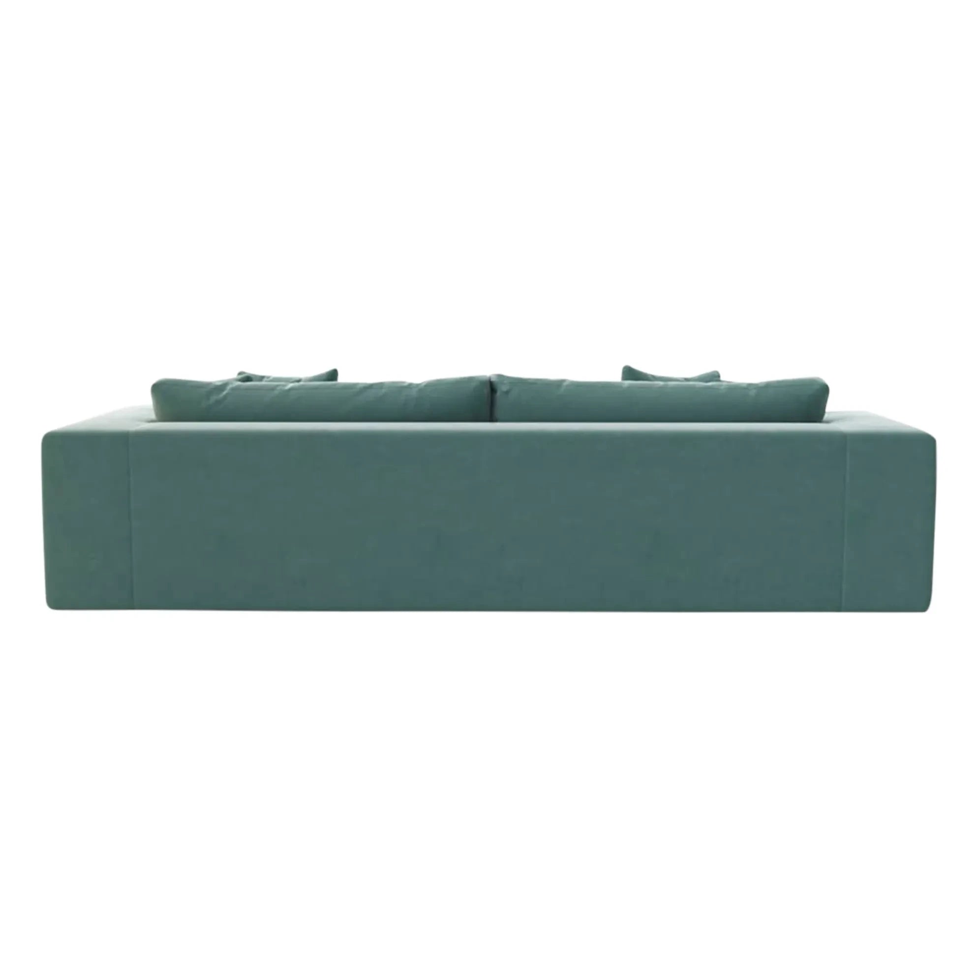 Panac Edition - Sofá de terciopelo crudo Bellechasse de 3 plazas - 240 cm | Verde Musgo