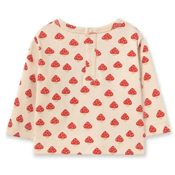Tinycottons - Camiseta de algodón orgánico con estampado de setas | Crudo