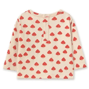 Tinycottons - Camiseta de algodón orgánico con estampado de setas | Crudo