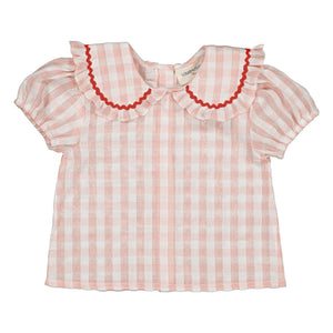 Louis Louise - Blusa Cuello Claudine Shana Vichy | Rosa Claro