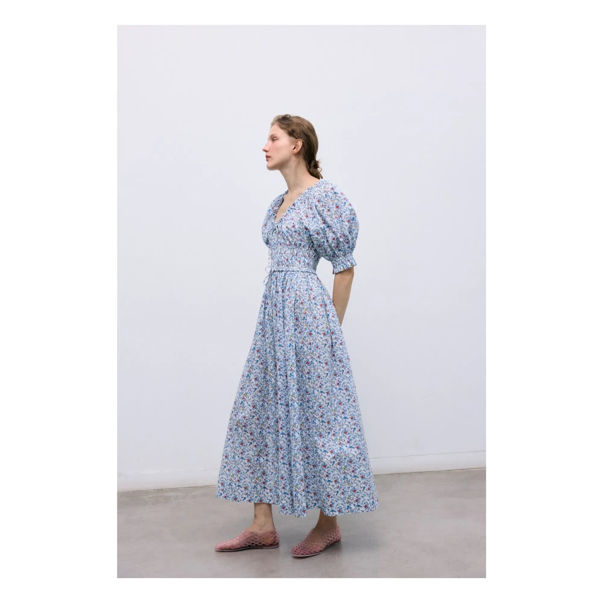 the new society - Vestido de algodón Cloe | Azul
