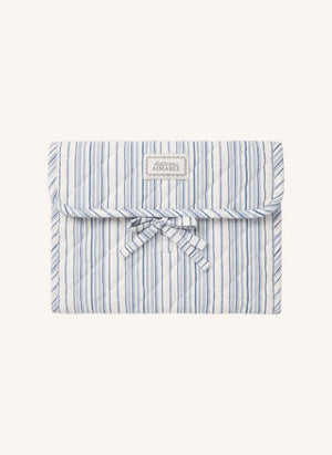Editions Aimable - Cama de viaje Marcel nomad | Popelín a rayas Azure