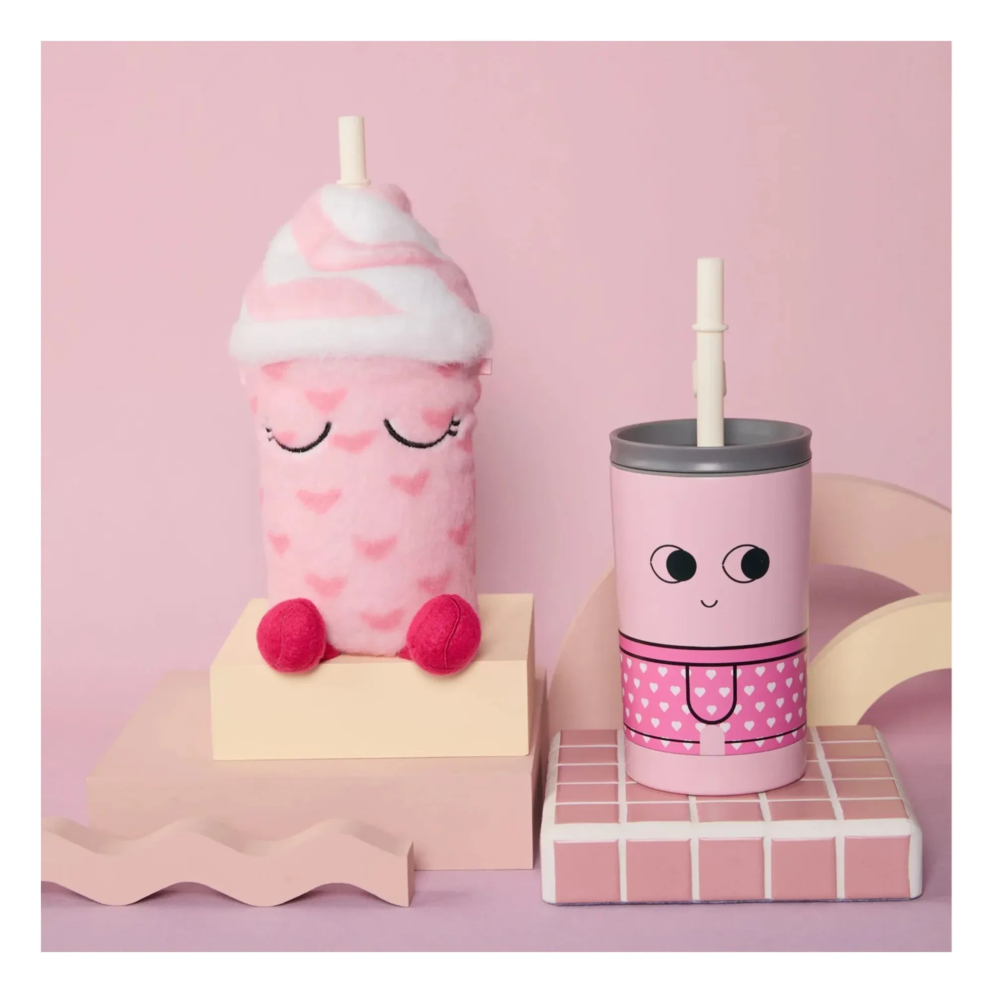 Asobu - Vaso térmico con tapa Lulu | Rosa
