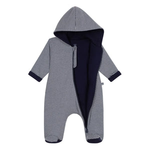 Petit Bateau - Piloto de algodón orgánico a rayas | Azul noche