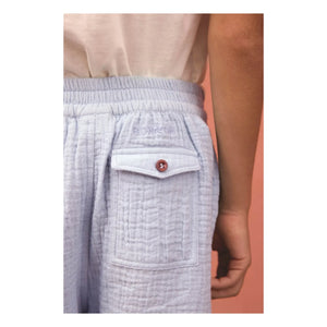 Bonton - Pantalón corto de gasa de algodón Noé | Azul claro