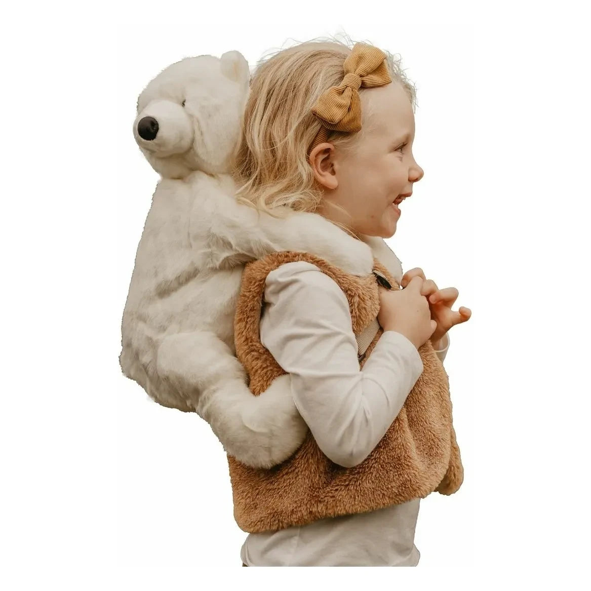 Wild & Soft - Mochila Oso Polar | Blanca