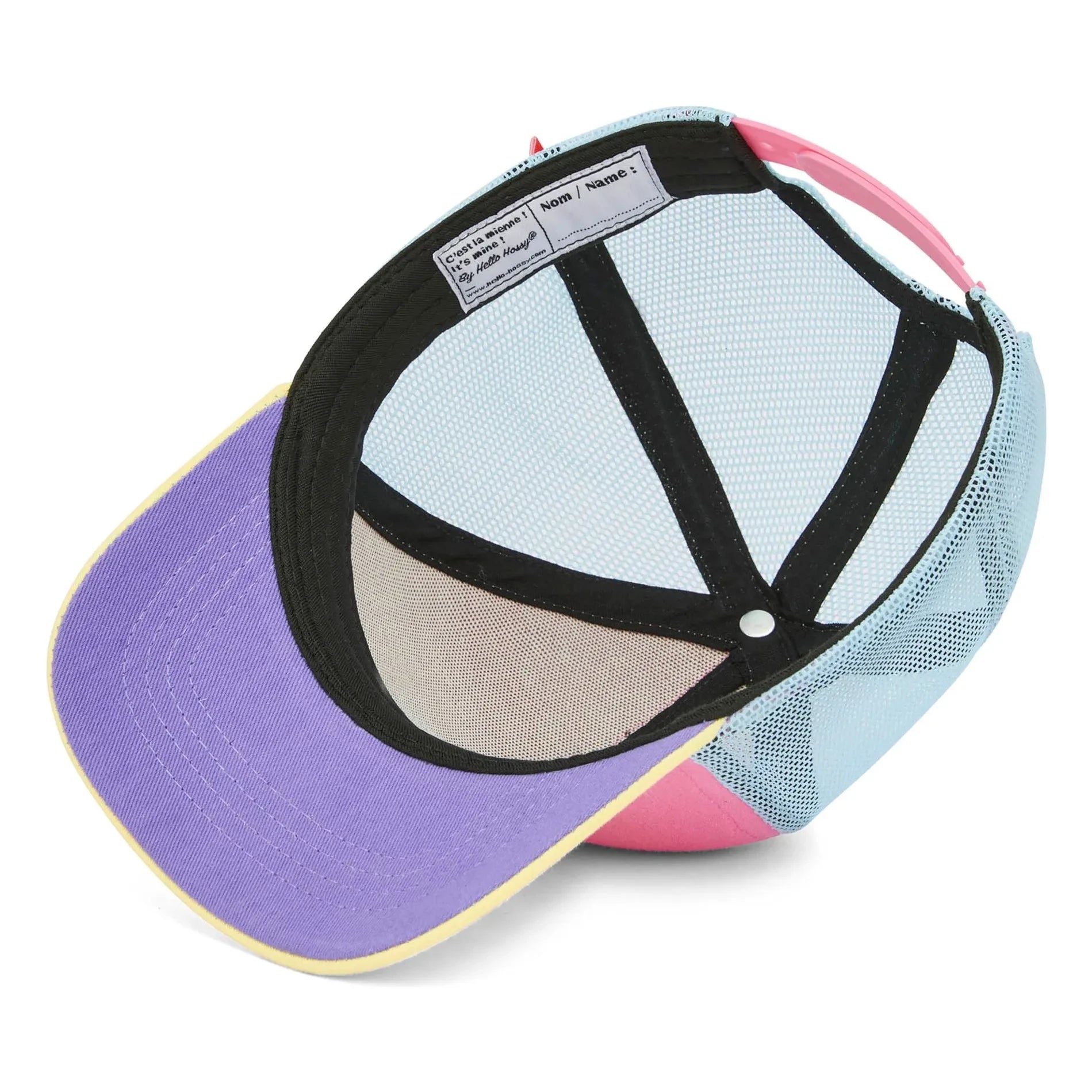 Hello Hossy - Gorra trucker con visera curvada Stereo Dog de algodón orgánico | Rosa