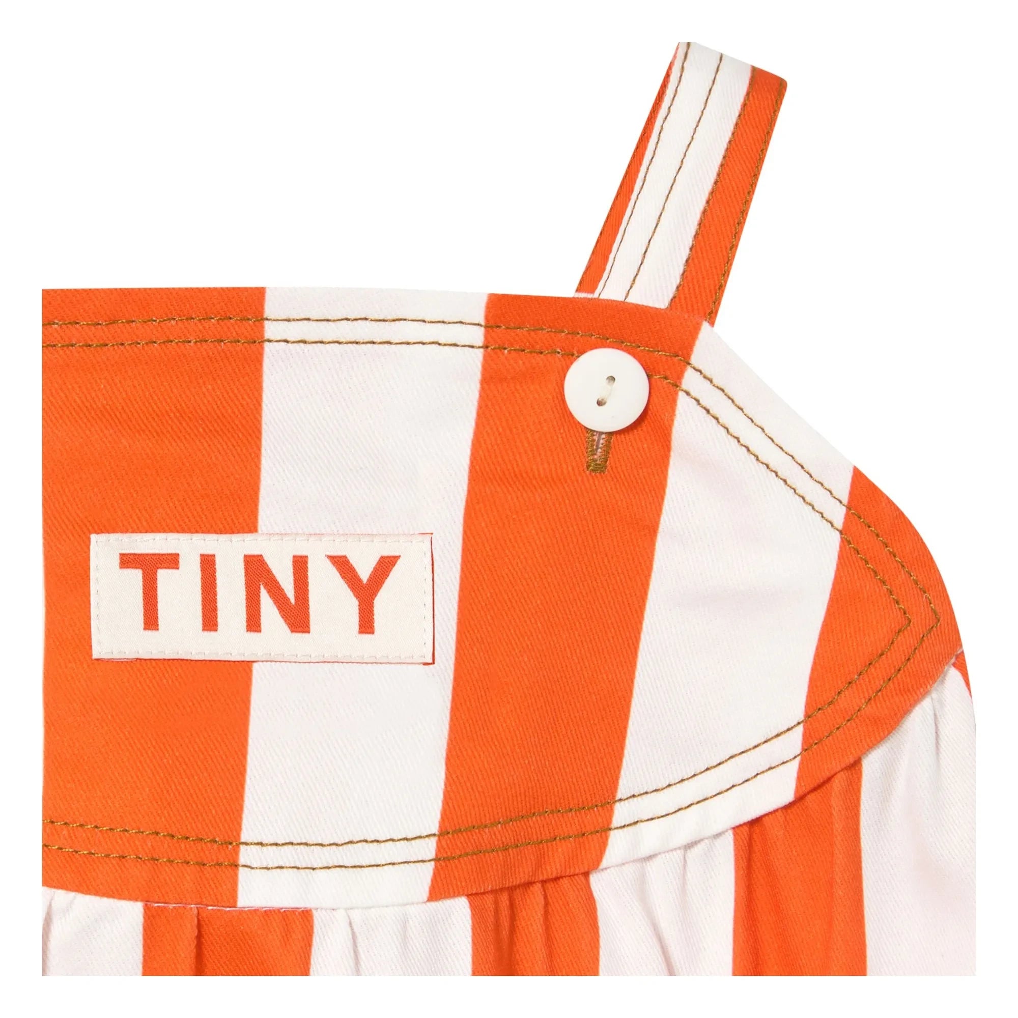 Tinycottons - Mono de sarga a rayas | Rojo