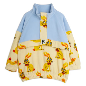 Mini Rodini - Zip Sweat Tavşanlar Geri Dönüştürülmüş Elyaf | Sarı