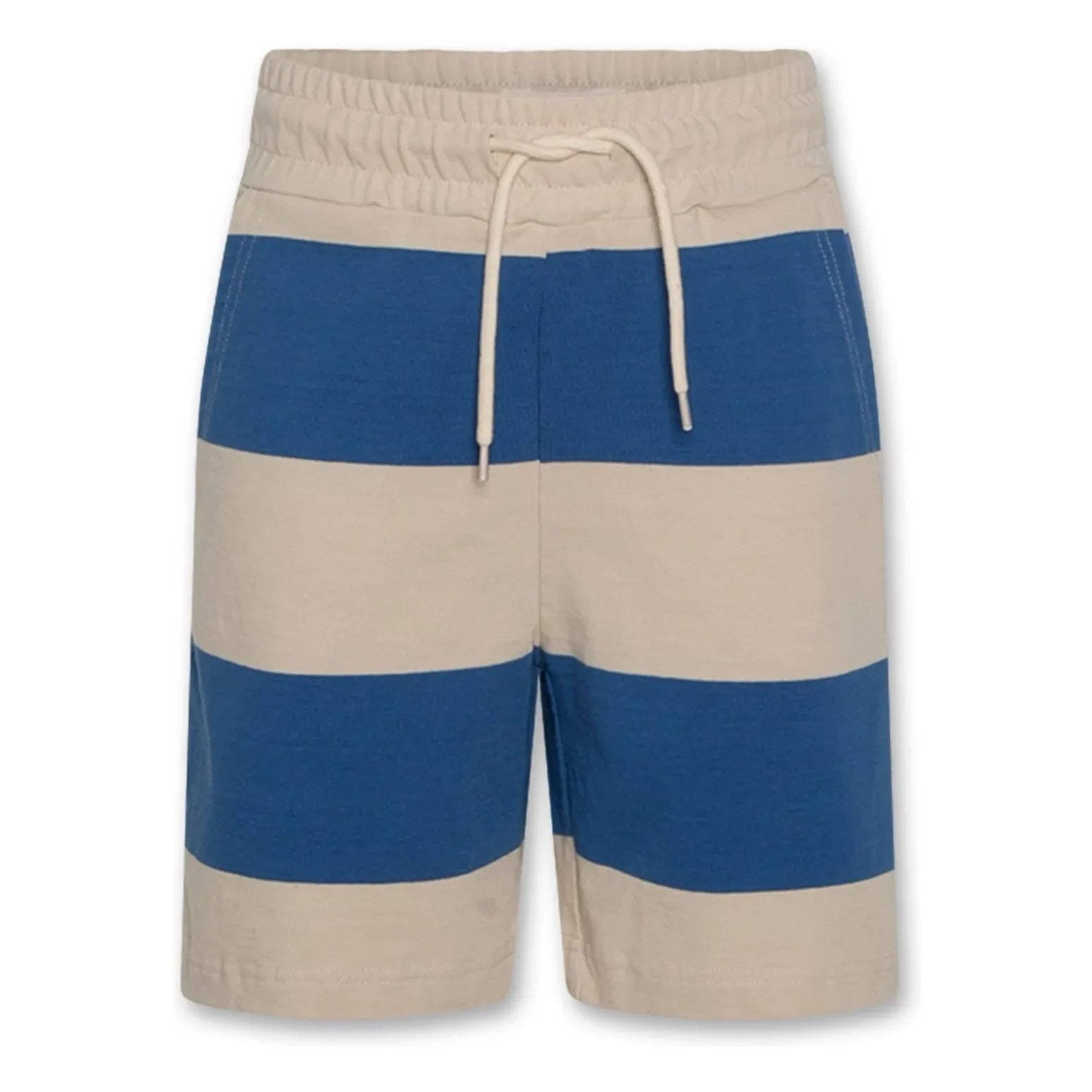 AO76 - Pantalón corto Eliot de algodón reciclado a rayas | Azul