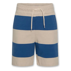 AO76 - Pantalón corto Eliot de algodón reciclado a rayas | Azul