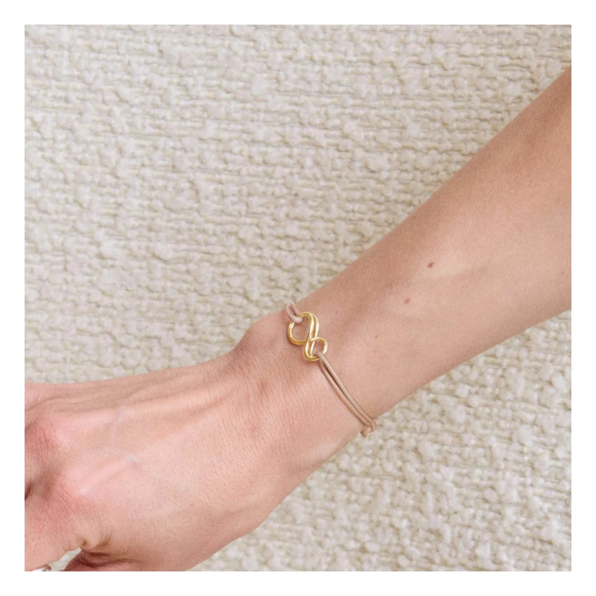 LAH - Pulsera Mini-Infinity con Cordón | Camel