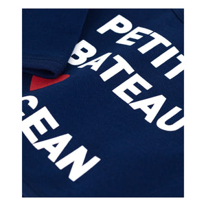 Petit Bateau - Sudadera de algodón orgánico Bavarto | Azul marino