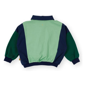 Goldie + Ace - Sudadera tipo polo de rugby | Verde
