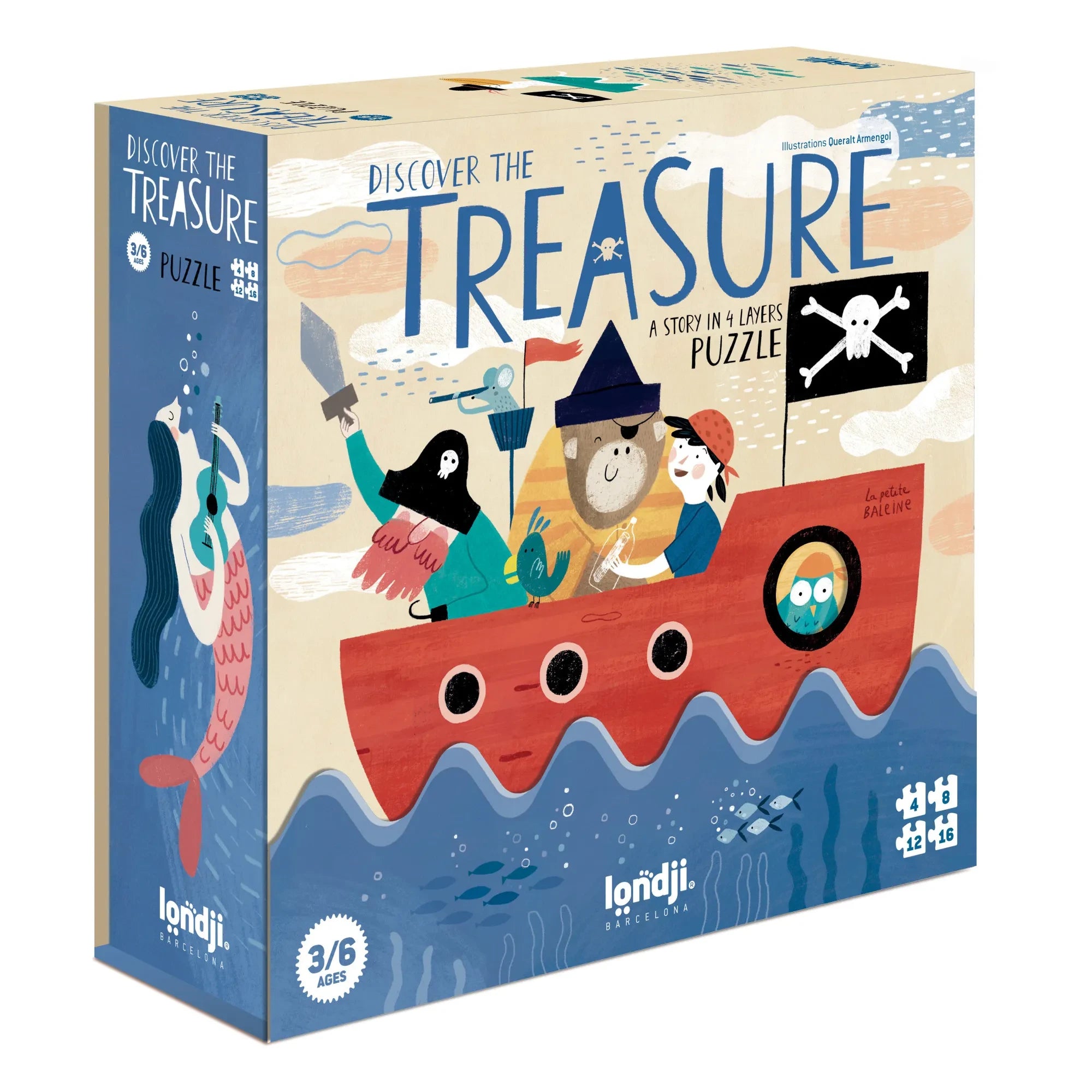 Londji - Puzzle de Suelo "Descubre el Tesoro" - 40 Piezas