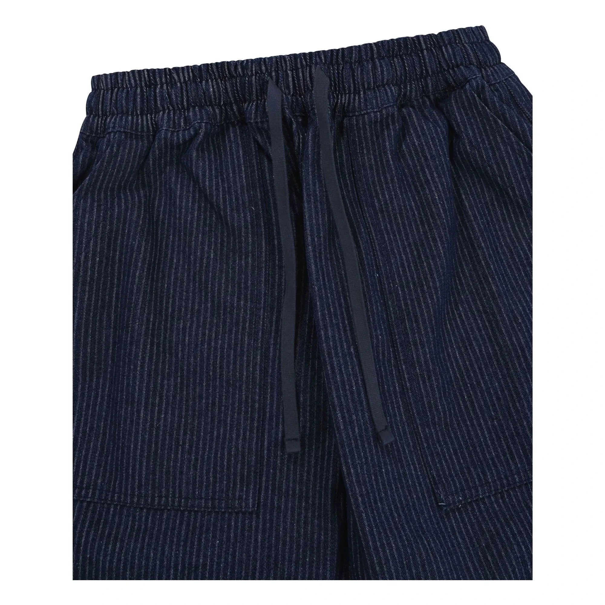 Kappy - Pantalones a rayas de denim desgastado | Índigo