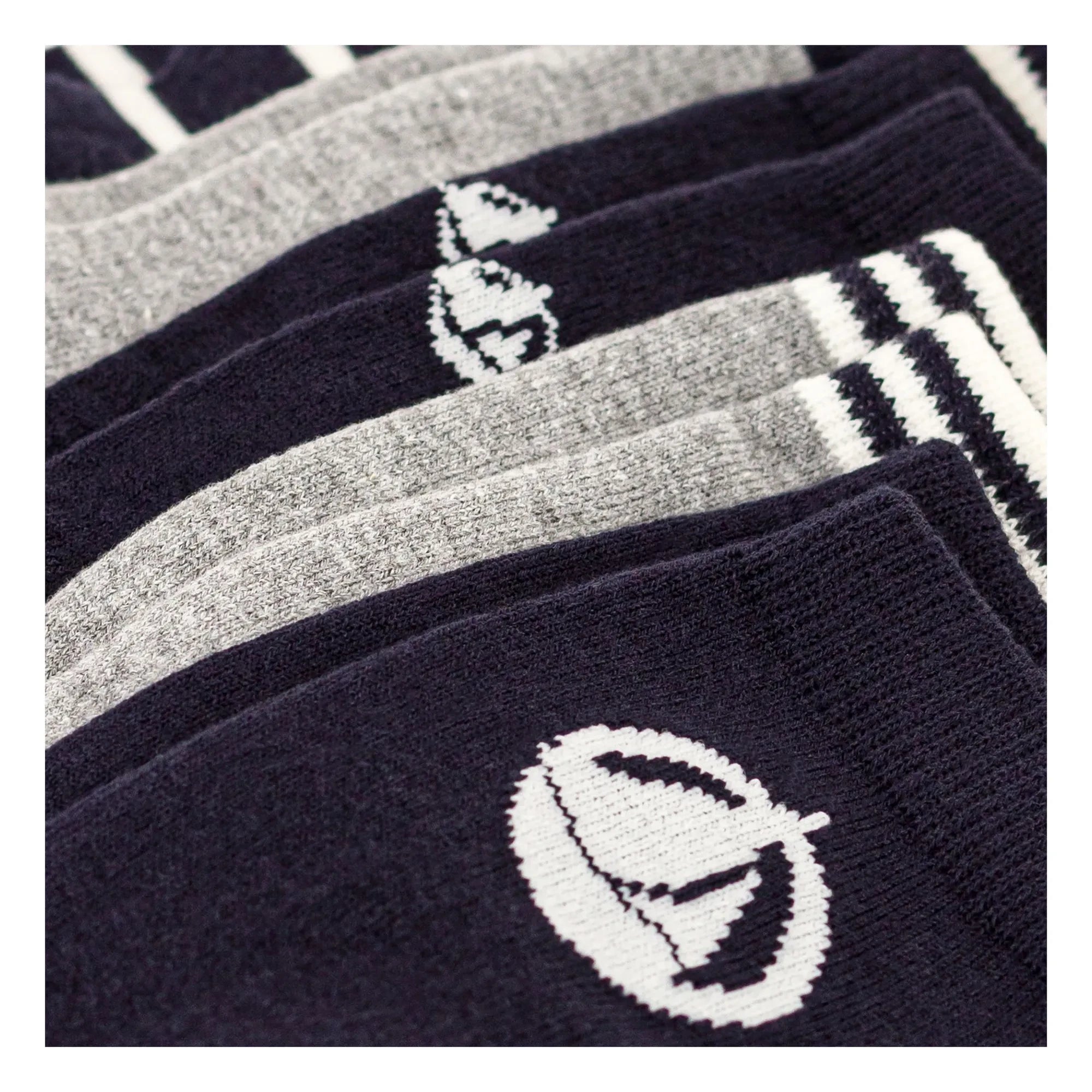 Petit Bateau - Calcetines de media caña (5 pares) | Azul marino